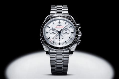 omega speedmaster moonwatch white dial|omega speedmaster moonwatch white face.